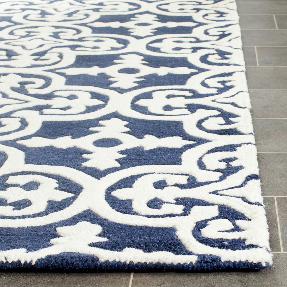 CHATHAM, DARK BLUE / IVORY, 3' X 5', Area Rug, CHT729C-3. Picture 1