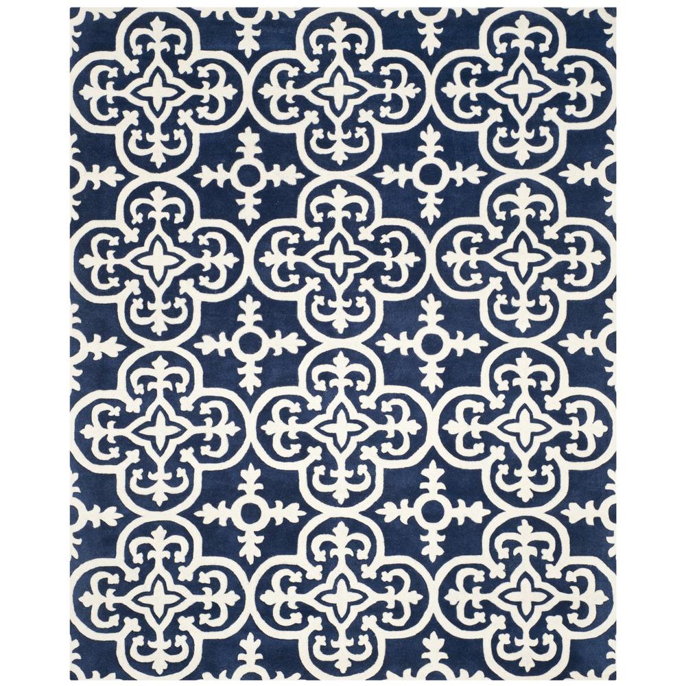 CHATHAM, DARK BLUE / IVORY, 8' X 10', Area Rug, CHT729C-8. Picture 1