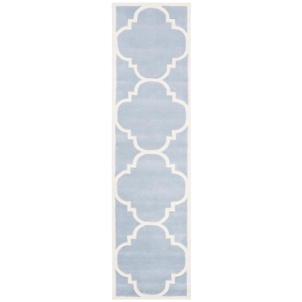 CHATHAM, BLUE / IVORY, 2'-3" X 9', Area Rug, CHT730B-29. Picture 1