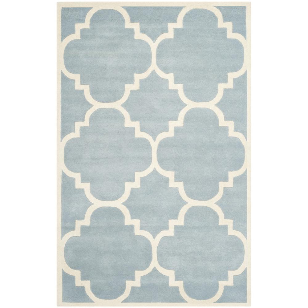 CHATHAM, BLUE / IVORY, 5' X 8', Area Rug, CHT730B-5. Picture 1