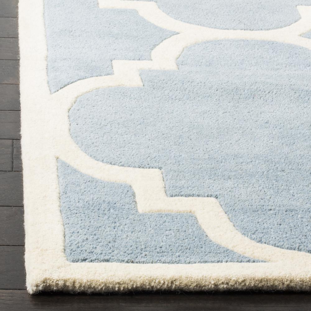 CHATHAM, BLUE / IVORY, 4' X 4' Round, Area Rug, CHT730B-4R. Picture 2