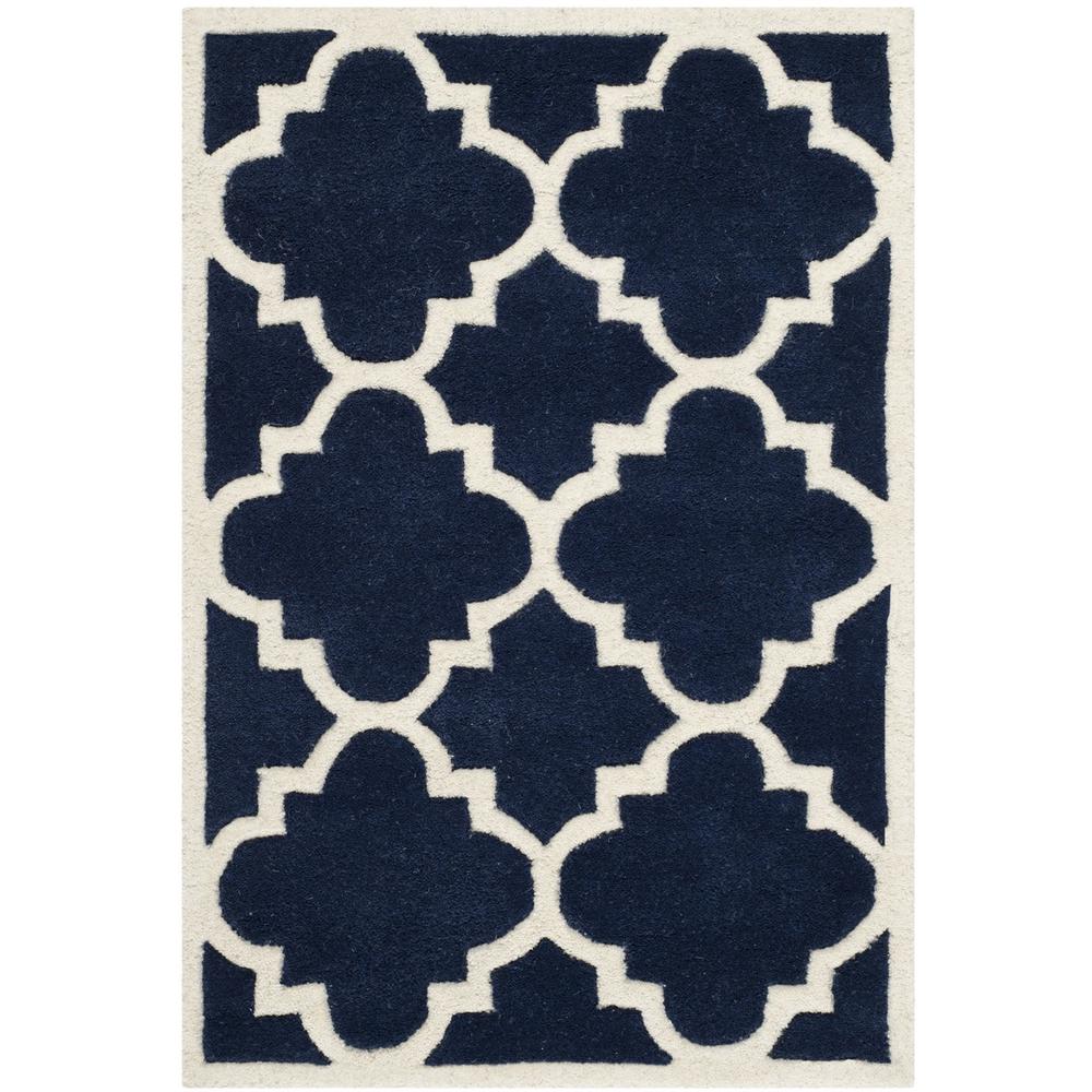 CHATHAM, DARK BLUE / IVORY, 2' X 3', Area Rug, CHT730C-2. Picture 1