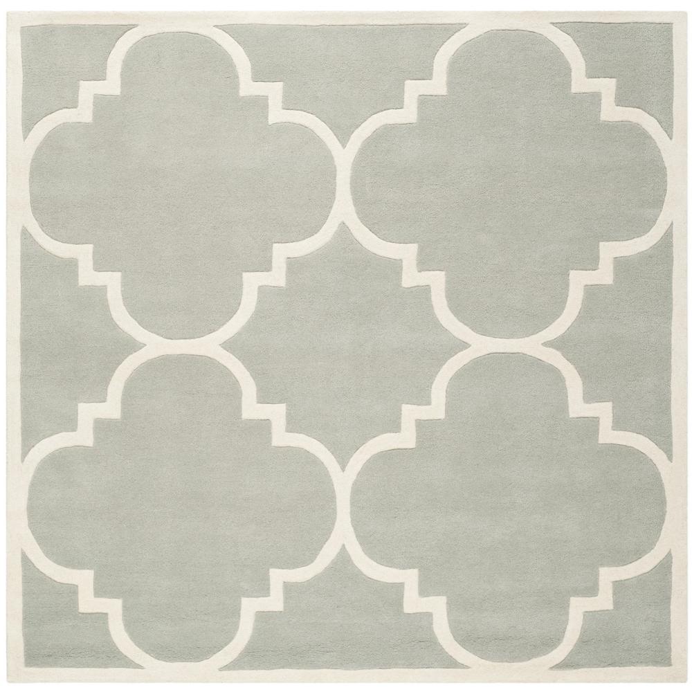 CHATHAM, GREY / IVORY, 4' X 4' Square, Area Rug, CHT730E-4SQ. Picture 1