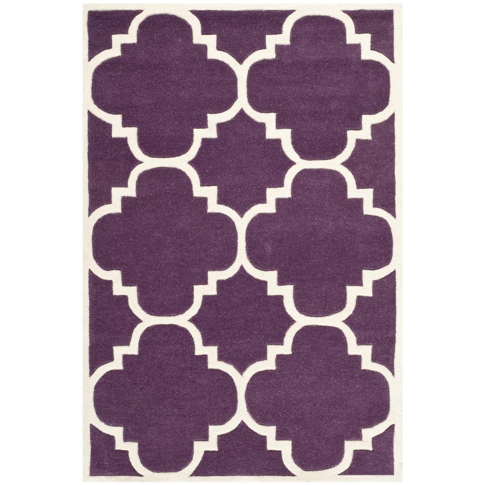 CHATHAM, PURPLE / IVORY, 4' X 6', Area Rug, CHT730F-4. Picture 1