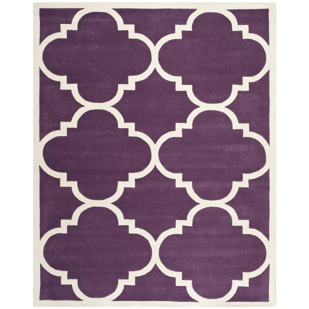 CHATHAM, PURPLE / IVORY, 8' X 10', Area Rug, CHT730F-8. Picture 1