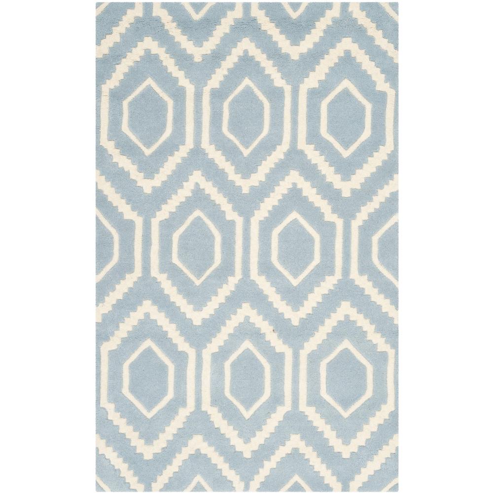 CHATHAM, BLUE / IVORY, 3' X 5', Area Rug, CHT731B-3. Picture 1