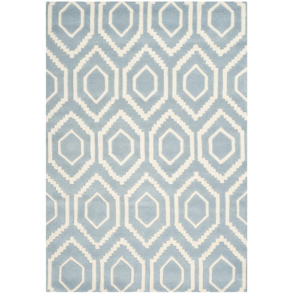 CHATHAM, BLUE / IVORY, 4' X 6', Area Rug, CHT731B-4. Picture 1
