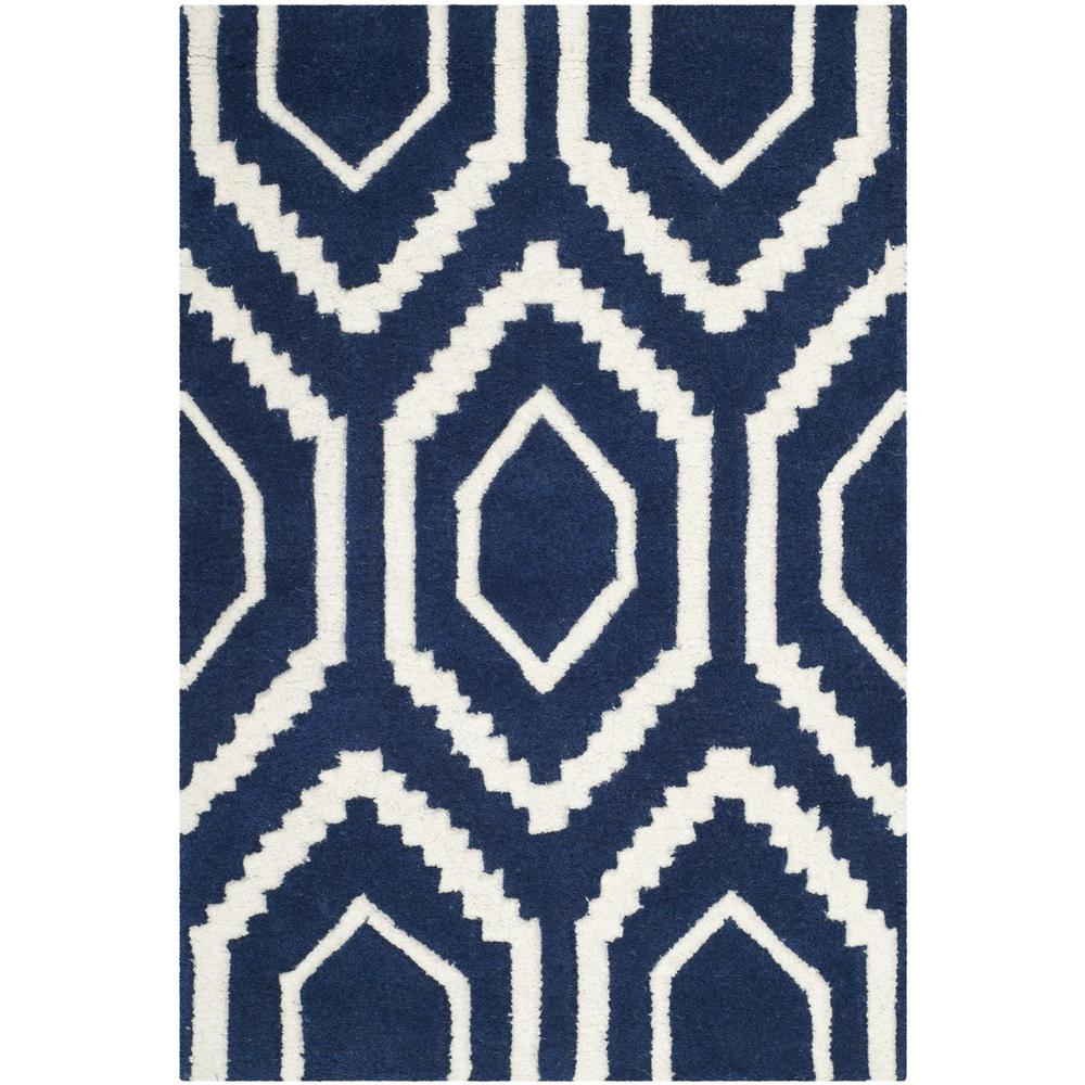 CHATHAM, DARK BLUE / IVORY, 2' X 3', Area Rug, CHT731C-2. Picture 1