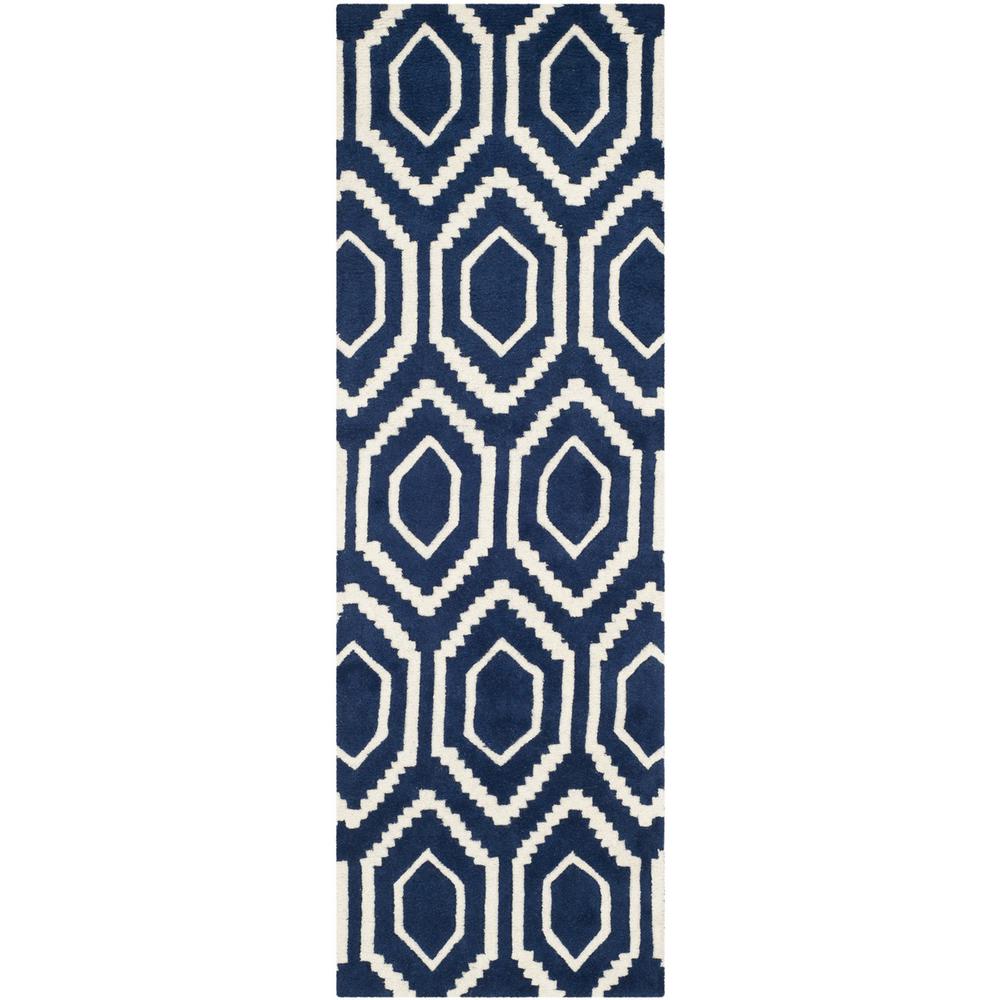 CHATHAM, DARK BLUE / IVORY, 2'-3" X 5', Area Rug, CHT731C-25. Picture 1