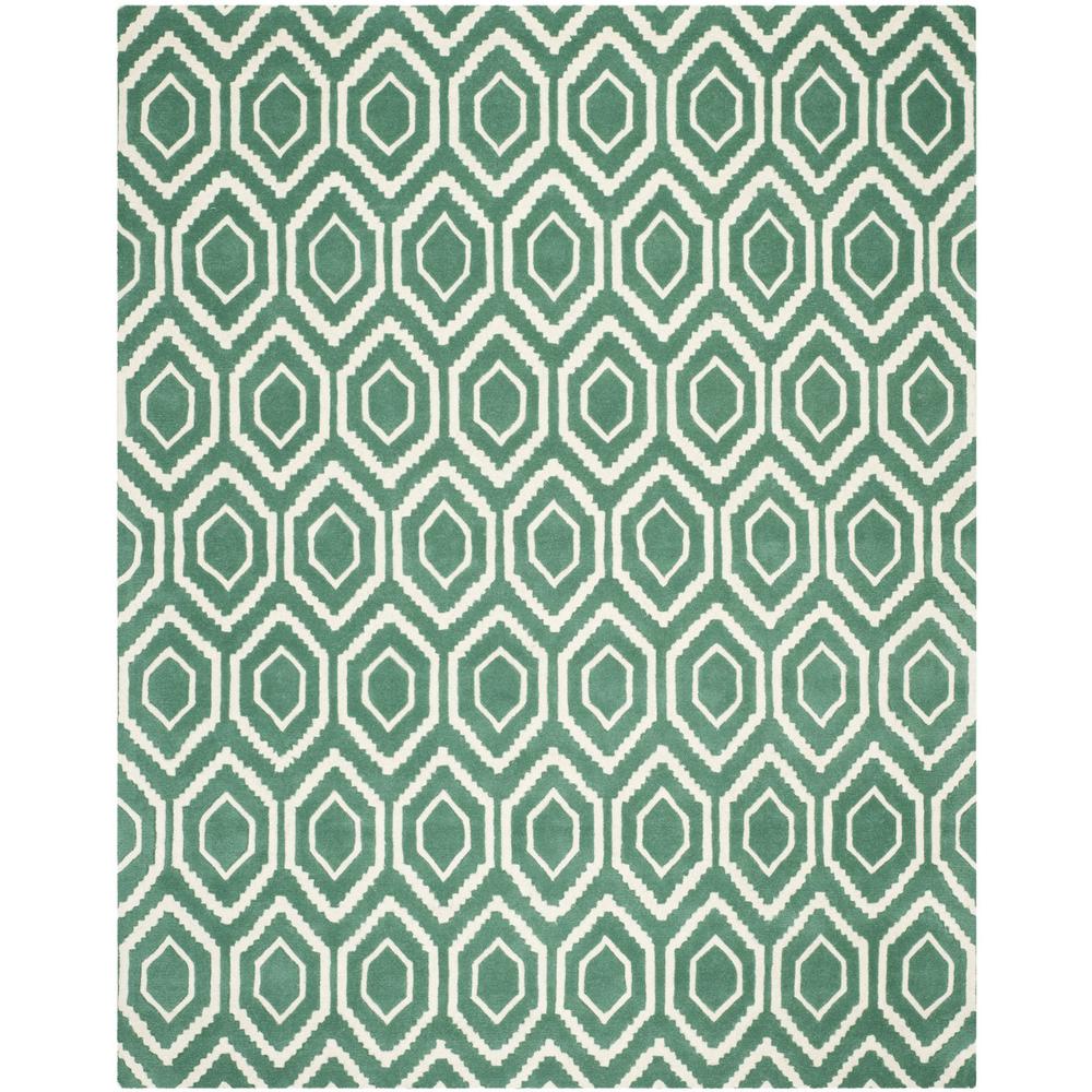 CHATHAM, TEAL / IVORY, 8' X 10', Area Rug, CHT731T-8. Picture 1