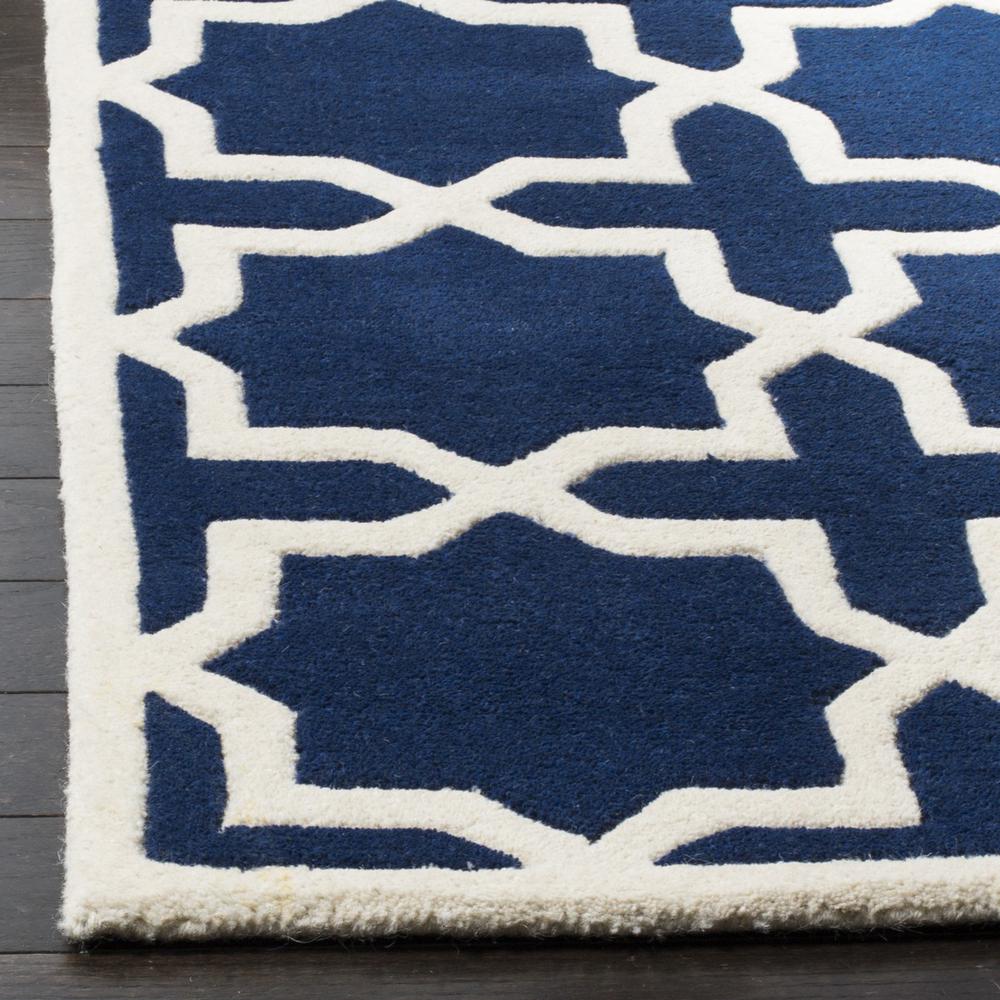 CHATHAM, DARK BLUE / IVORY, 5' X 8', Area Rug, CHT732C-5. Picture 1