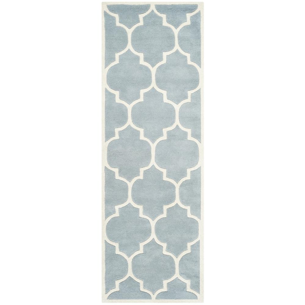 CHATHAM, BLUE / IVORY, 2'-3" X 11', Area Rug, CHT733B-211. Picture 1