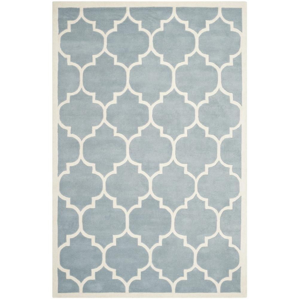 CHATHAM, BLUE / IVORY, 6' X 9', Area Rug, CHT733B-6. Picture 1
