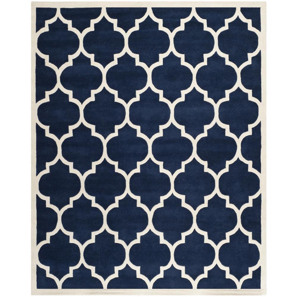 CHATHAM, DARK BLUE / IVORY, 10' X 14', Area Rug, CHT733C-10. Picture 1