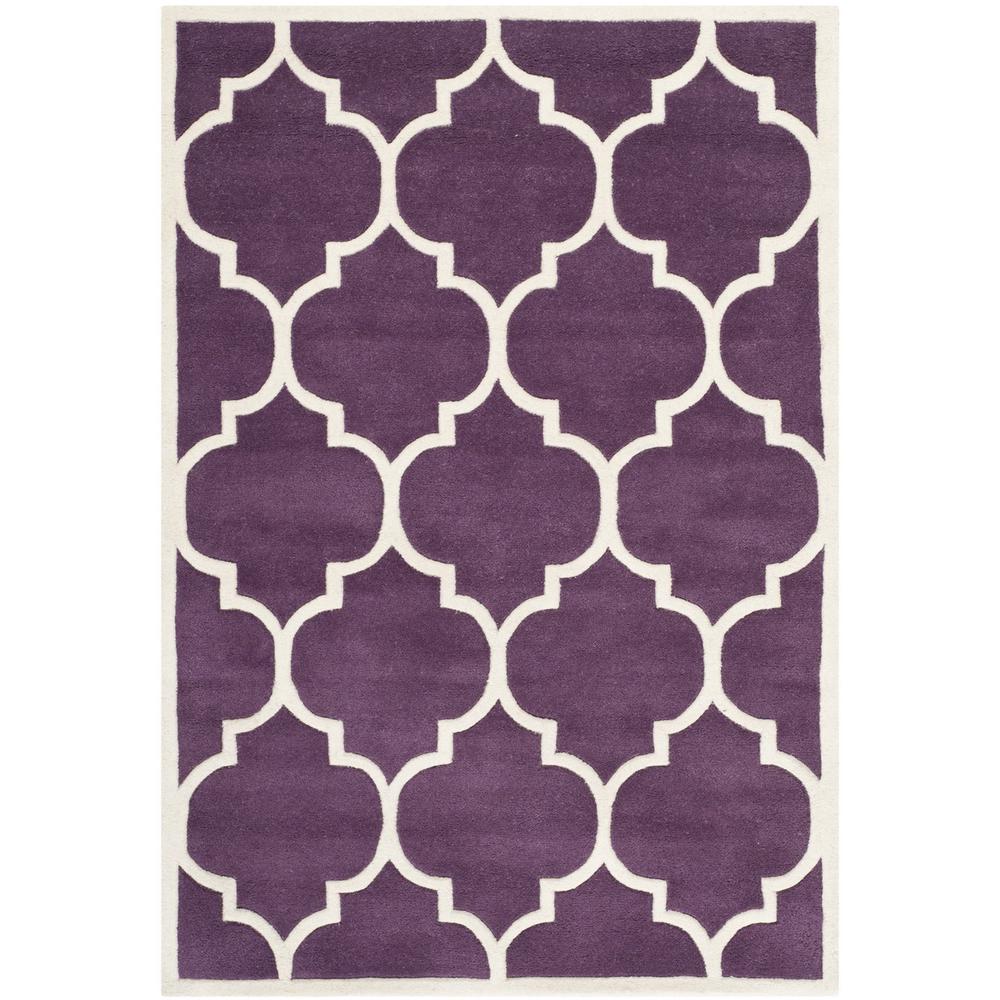 CHATHAM, PURPLE / IVORY, 3' X 5', Area Rug, CHT733F-3. Picture 1