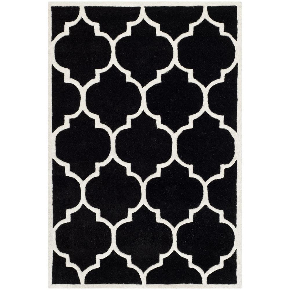 CHATHAM, BLACK / IVORY, 3' X 5', Area Rug, CHT733K-3. Picture 1