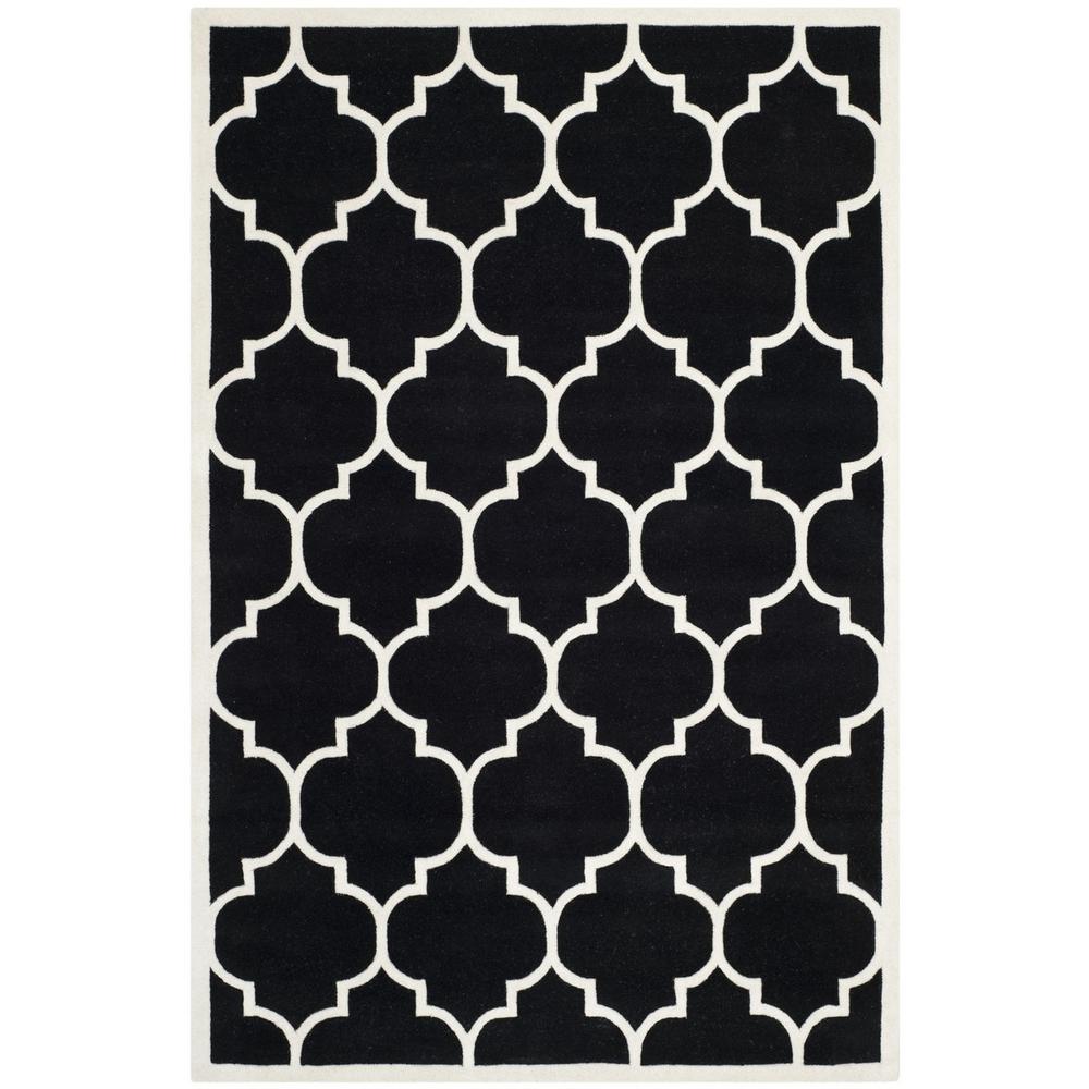 CHATHAM, BLACK / IVORY, 6' X 9', Area Rug, CHT733K-6. Picture 1