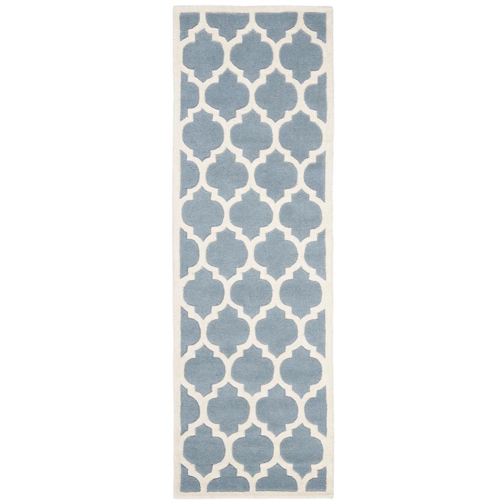 CHATHAM, BLUE / IVORY, 2'-3" X 11', Area Rug, CHT734B-211. Picture 1