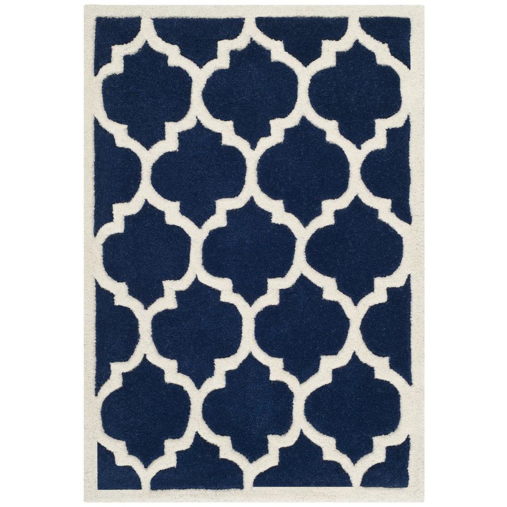 CHATHAM, DARK BLUE / IVORY, 2' X 3', Area Rug, CHT734C-2. Picture 1