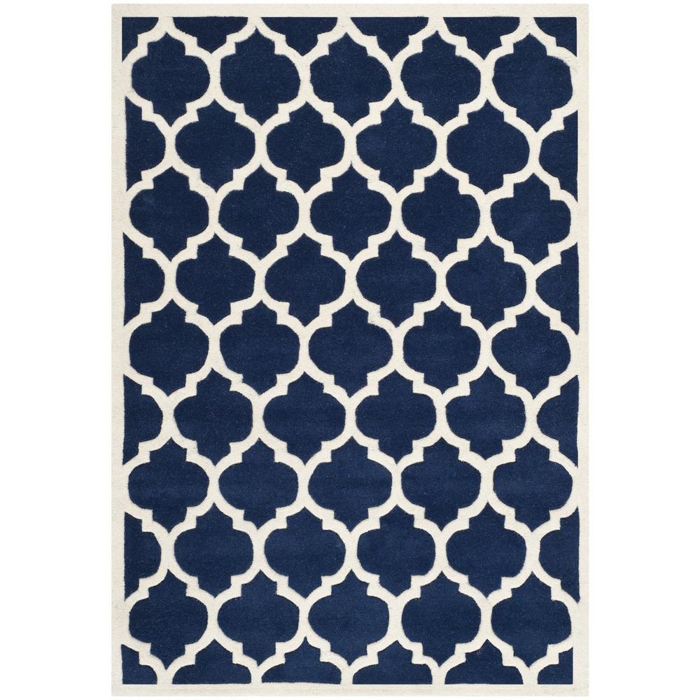 CHATHAM, DARK BLUE / IVORY, 3' X 5', Area Rug, CHT734C-3. Picture 1