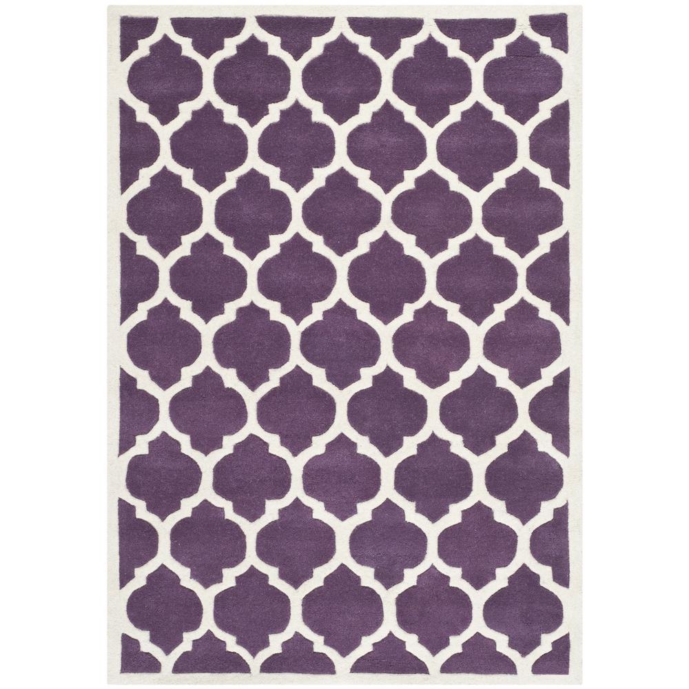CHATHAM, PURPLE / IVORY, 3' X 5', Area Rug, CHT734F-3. Picture 1