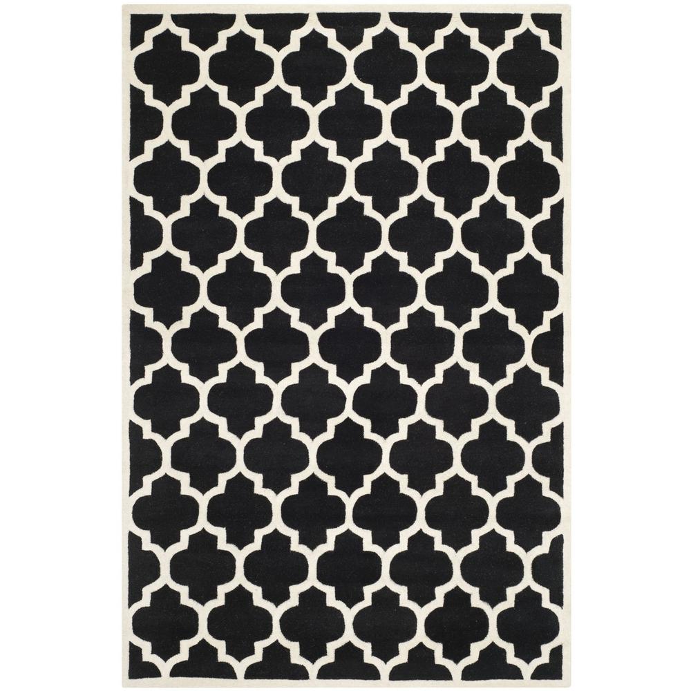 CHATHAM, BLACK / IVORY, 6' X 9', Area Rug, CHT734K-6. Picture 1