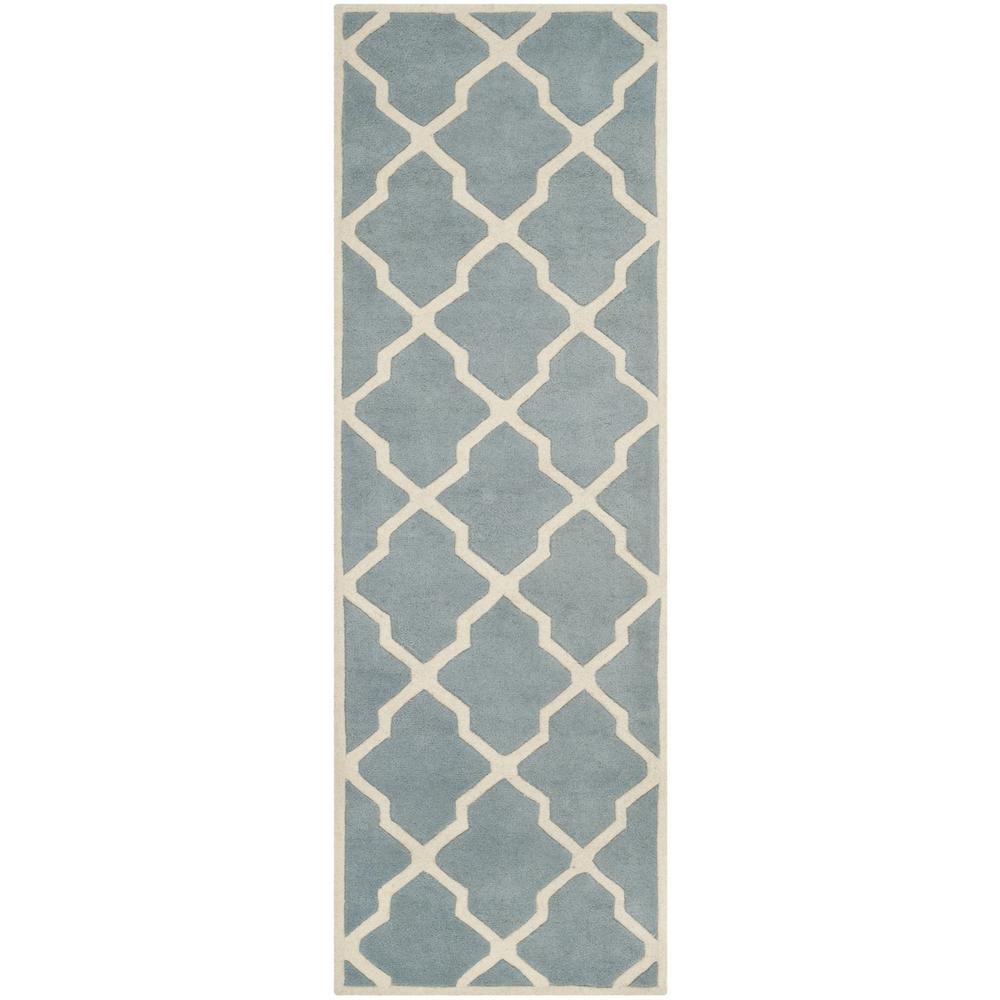 CHATHAM, BLUE / IVORY, 2'-3" X 11', Area Rug, CHT735B-211. Picture 1