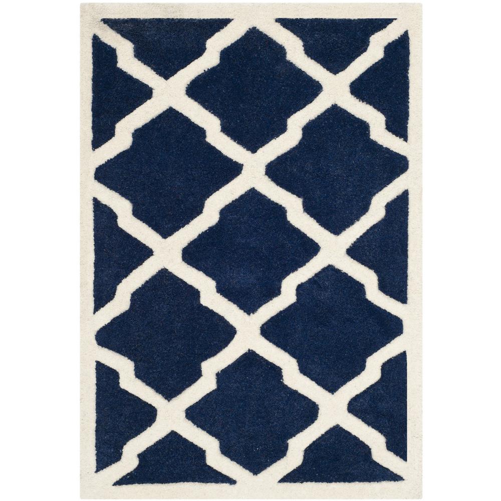 CHATHAM, DARK BLUE / IVORY, 2' X 3', Area Rug, CHT735C-2. Picture 1