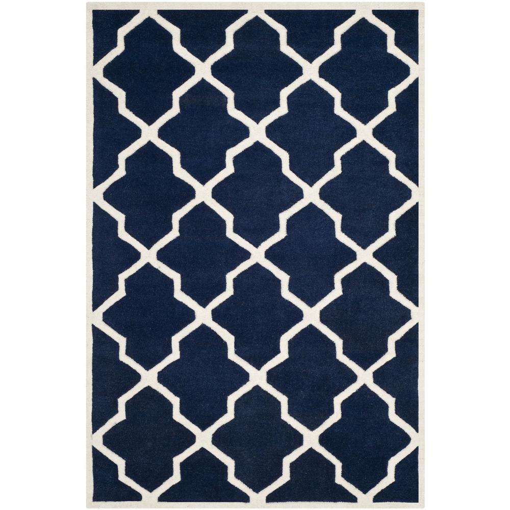 CHATHAM, DARK BLUE / IVORY, 3' X 5', Area Rug, CHT735C-3. Picture 1