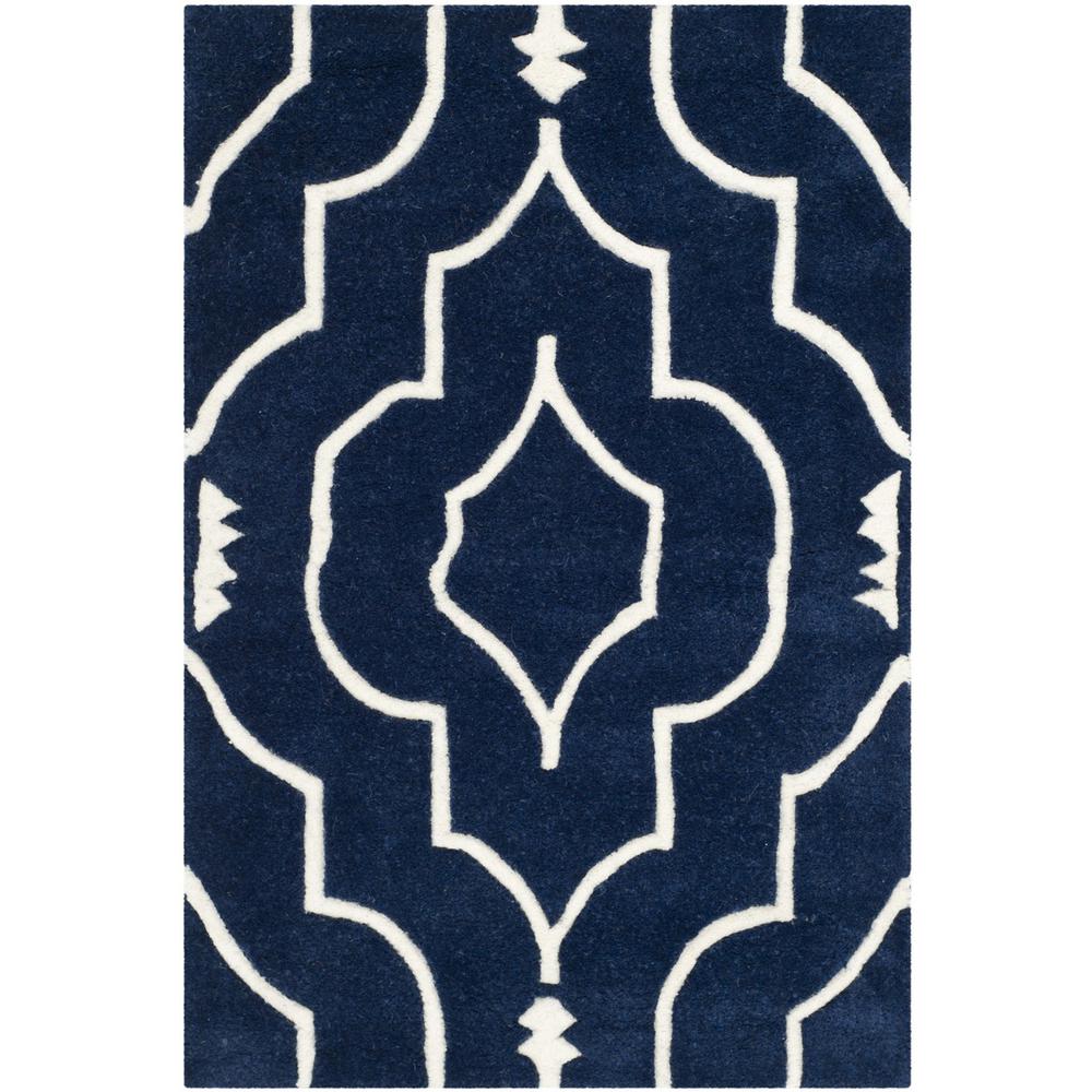 CHATHAM, DARK BLUE / IVORY, 2' X 3', Area Rug, CHT736C-2. Picture 1