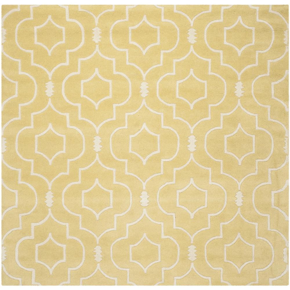 CHATHAM, LIGHT GOLD / IVORY, 7' X 7' Square, Area Rug, CHT736L-7SQ. Picture 1