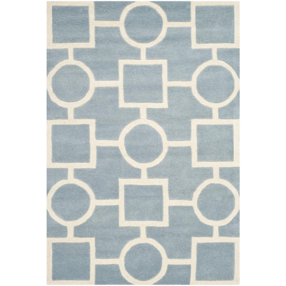 CHATHAM, BLUE / IVORY, 3' X 5', Area Rug, CHT737B-3. Picture 1
