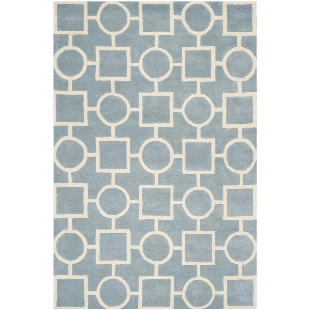 CHATHAM, BLUE / IVORY, 5' X 8', Area Rug, CHT737B-5. Picture 1