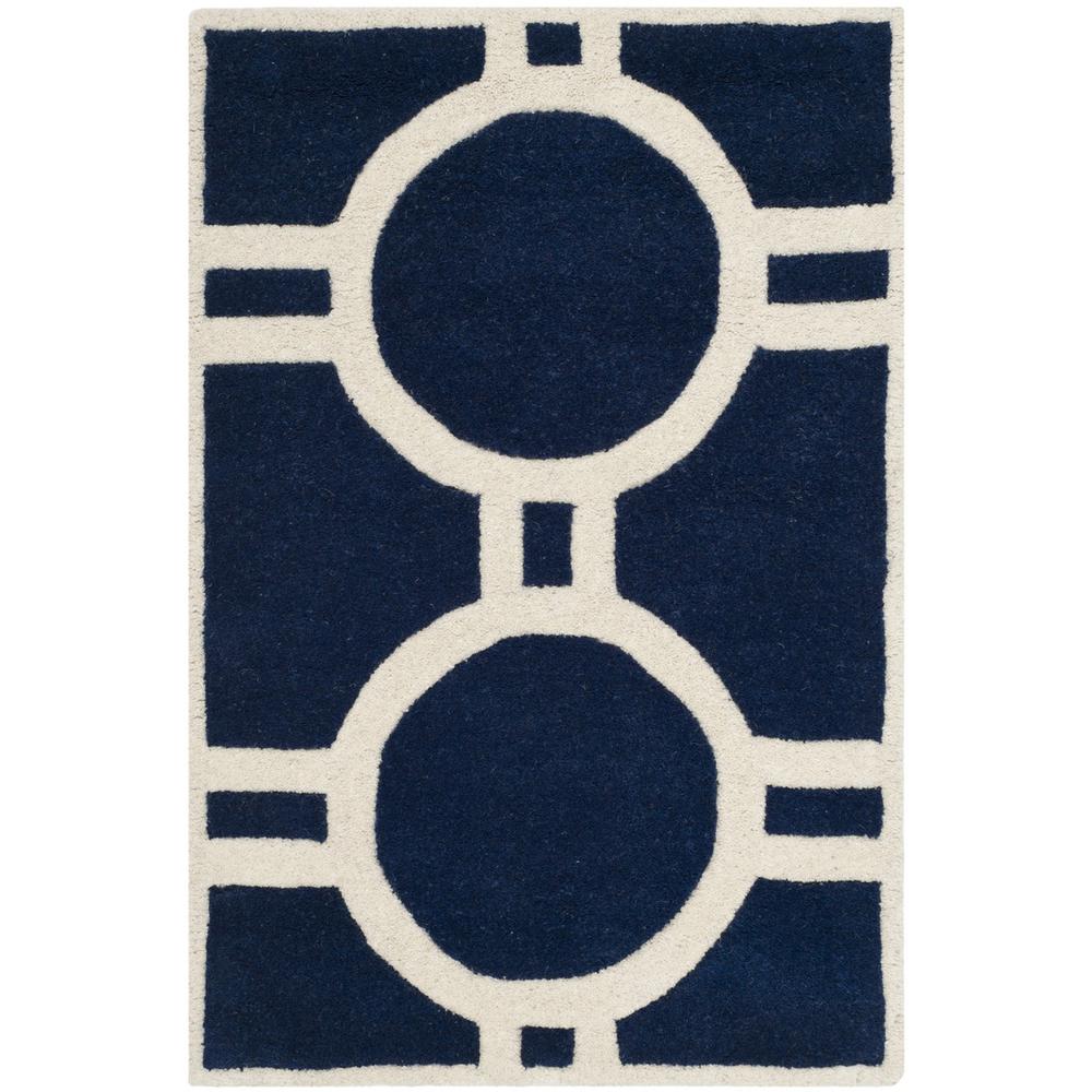 CHATHAM, DARK BLUE / IVORY, 2' X 3', Area Rug, CHT739C-2. Picture 1