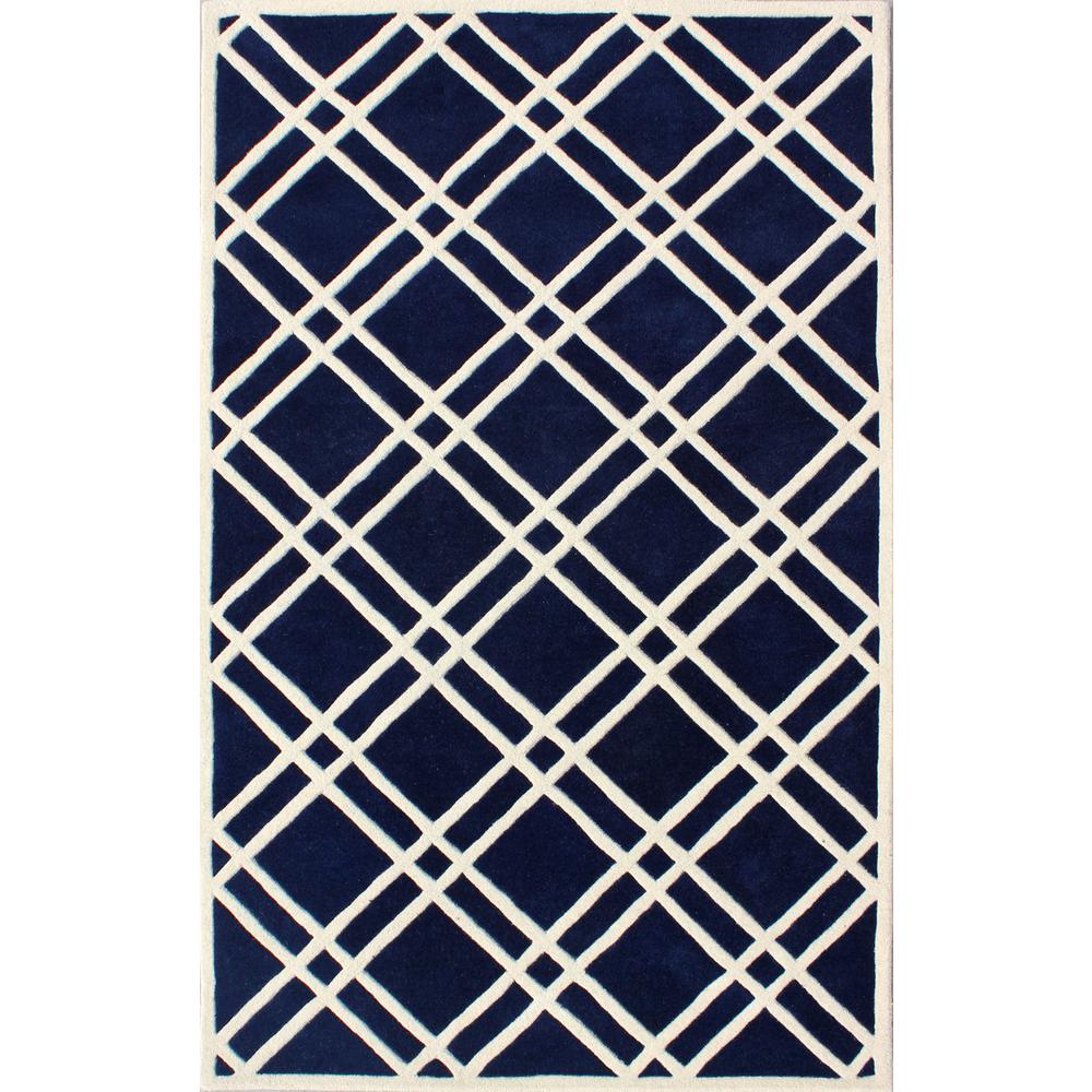 CHATHAM, DARK BLUE / IVORY, 5' X 8', Area Rug, CHT740C-5. Picture 1