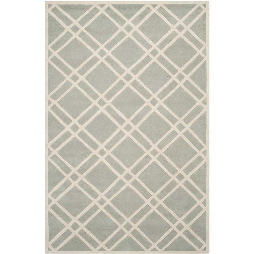 CHATHAM, GREY / IVORY, 5' X 8', Area Rug, CHT740E-5. Picture 1
