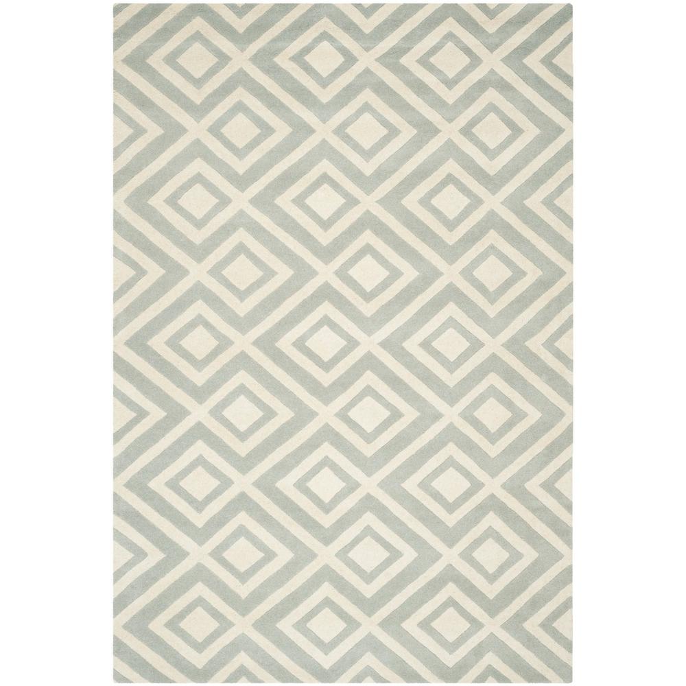 CHATHAM, GREY / IVORY, 6' X 9', Area Rug, CHT742E-6. Picture 1