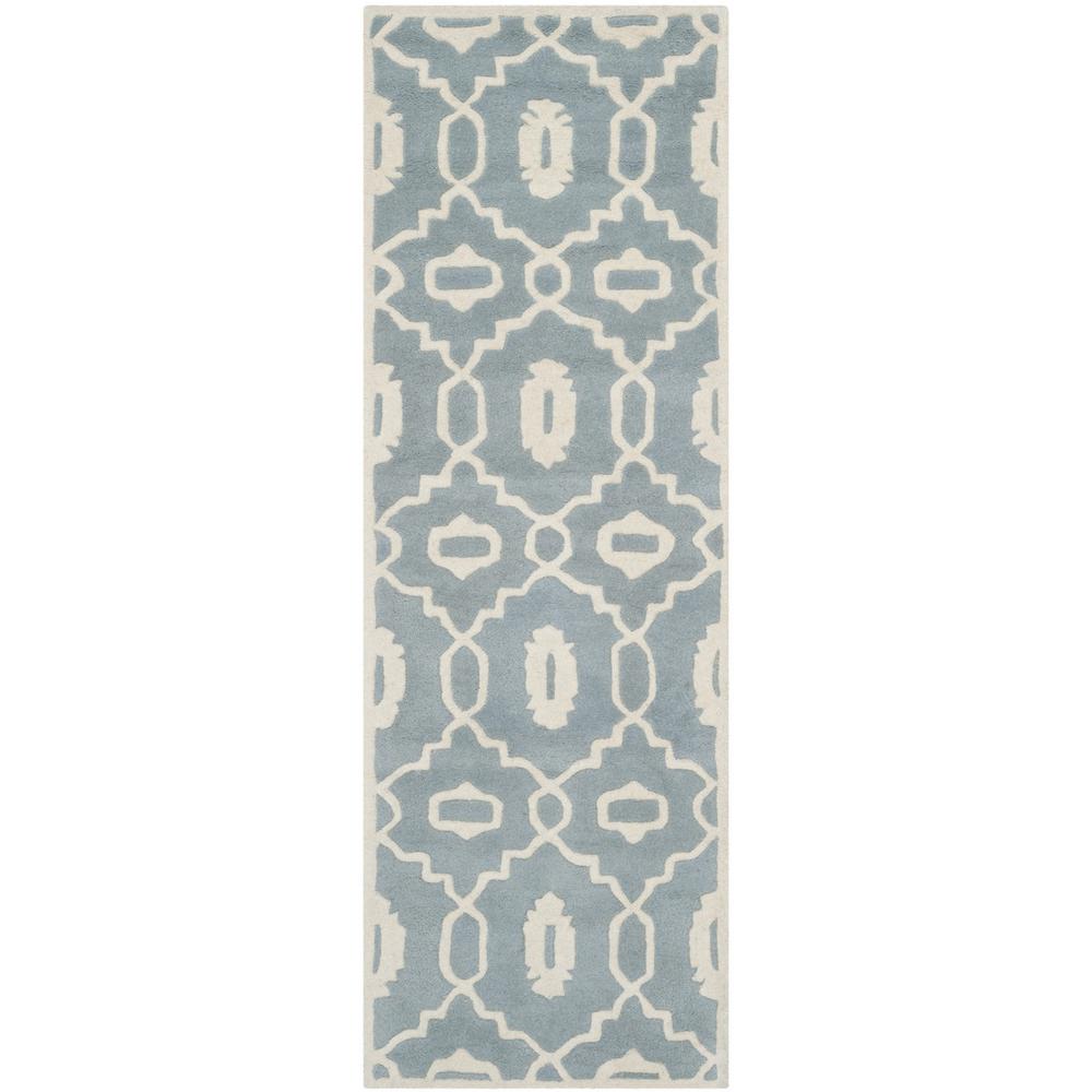 CHATHAM, BLUE / IVORY, 2'-3" X 7', Area Rug, CHT745B-27. Picture 1