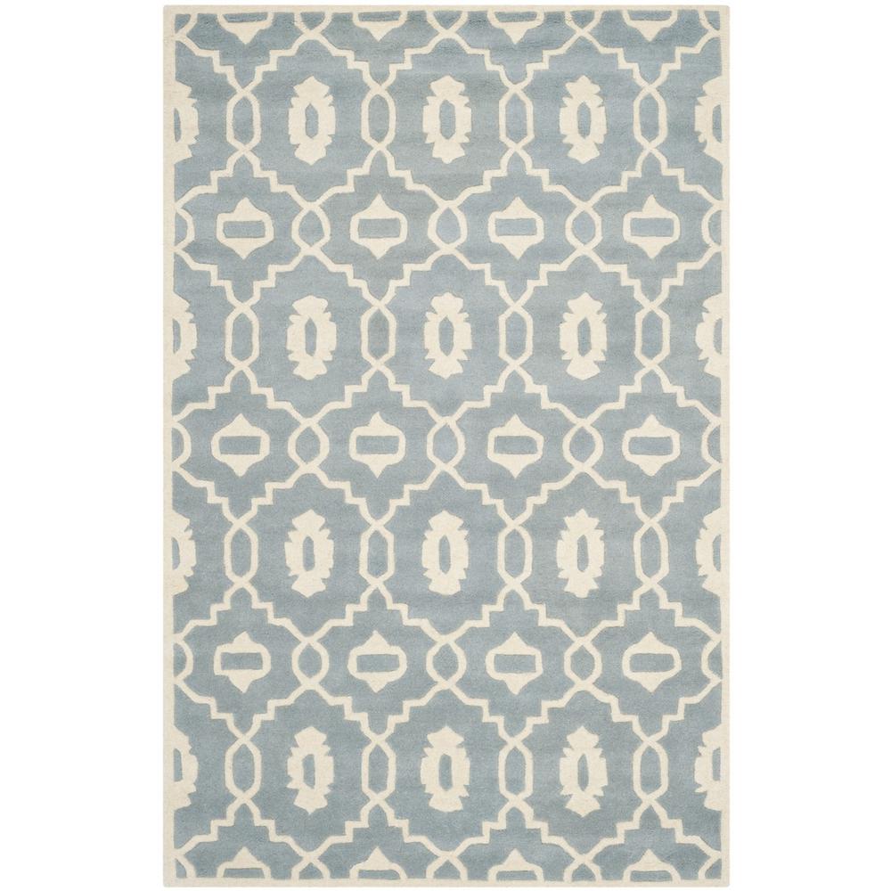 CHATHAM, BLUE / IVORY, 5' X 8', Area Rug, CHT745B-5. Picture 1