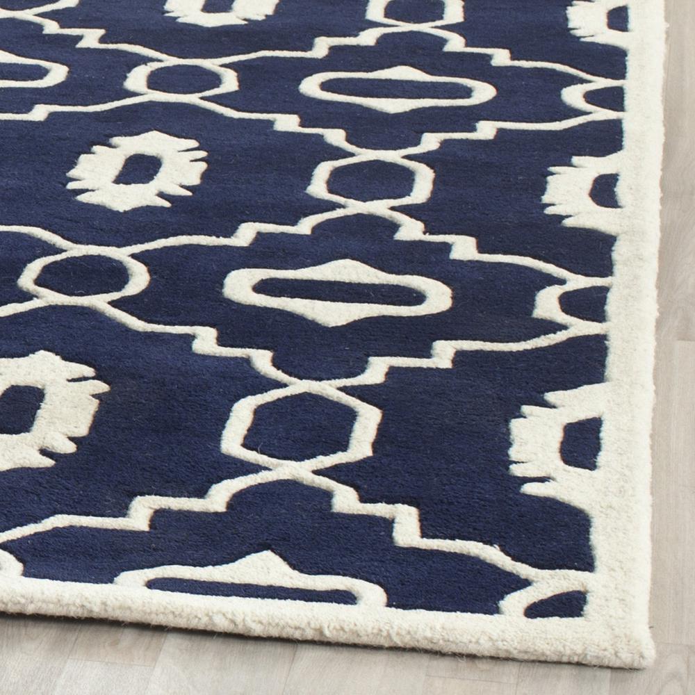 CHATHAM, DARK BLUE / IVORY, 5' X 8', Area Rug, CHT745C-5. Picture 1