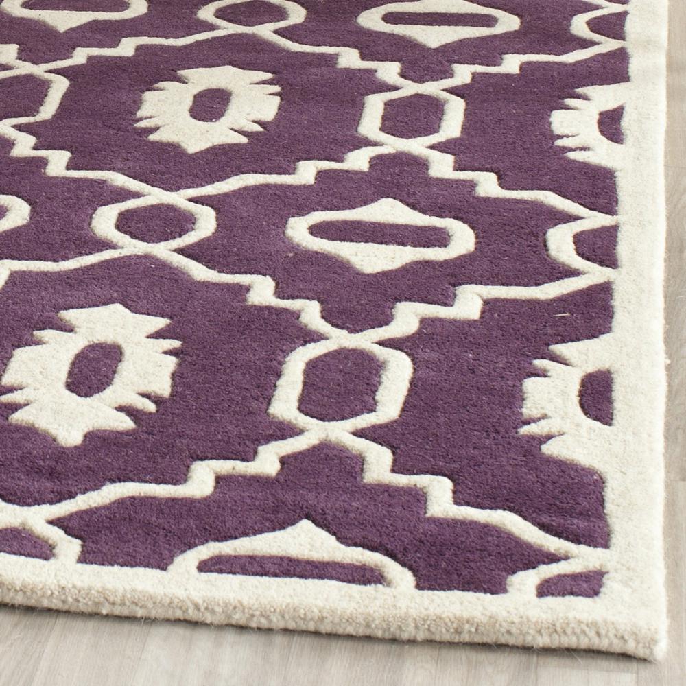 CHATHAM, PURPLE / IVORY, 6' X 9', Area Rug, CHT745F-6. Picture 1