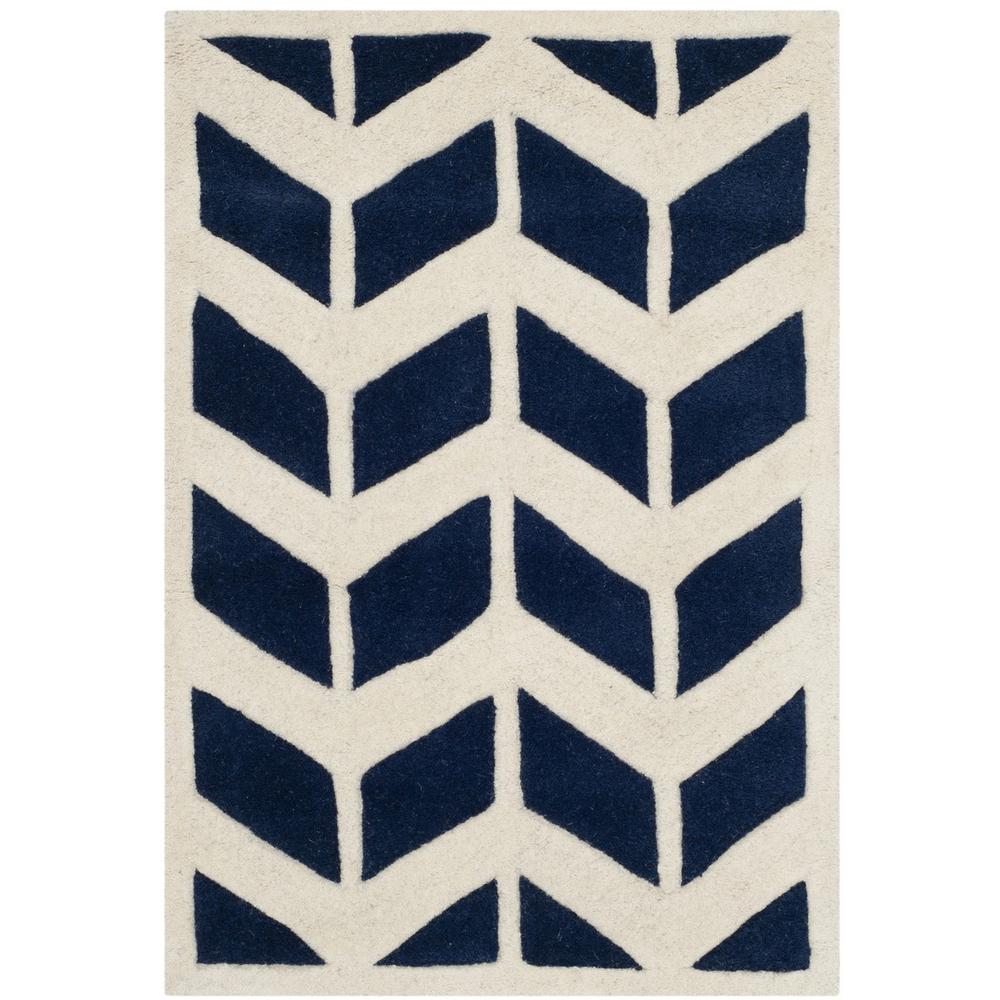 CHATHAM, DARK BLUE / IVORY, 2' X 3', Area Rug, CHT746C-2. Picture 1