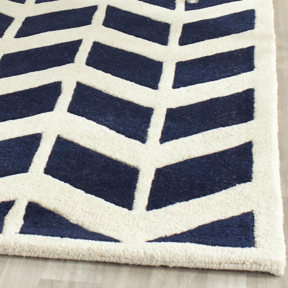 CHATHAM, DARK BLUE / IVORY, 6' X 9', Area Rug, CHT746C-6. Picture 1