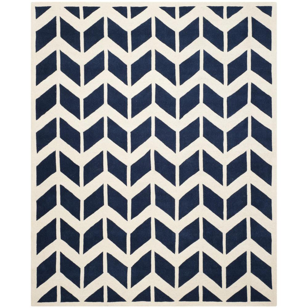 CHATHAM, DARK BLUE / IVORY, 8' X 10', Area Rug, CHT746C-8. Picture 1