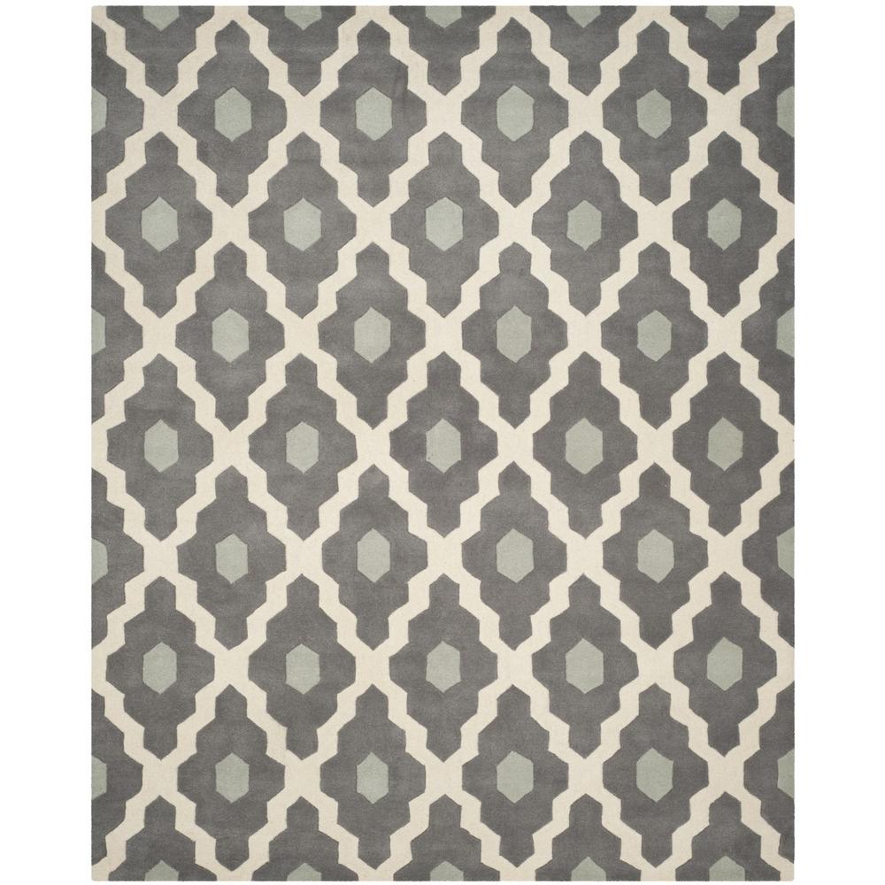 CHATHAM, IVORY / DARK GREY, 8' X 10', Area Rug, CHT748D-8. Picture 1