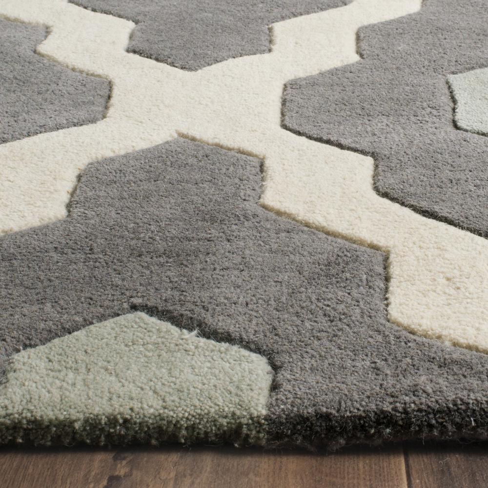 CHATHAM, IVORY / DARK GREY, 8'-9" X 12', Area Rug, CHT748D-9. Picture 1