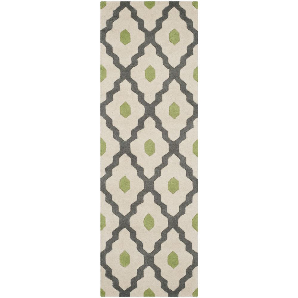 CHATHAM, DARK GREY / IVORY, 2'-3" X 7', Area Rug, CHT748K-27. Picture 1