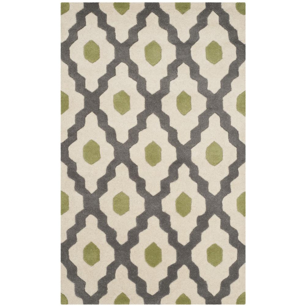 CHATHAM, DARK GREY / IVORY, 3' X 5', Area Rug, CHT748K-3. Picture 1