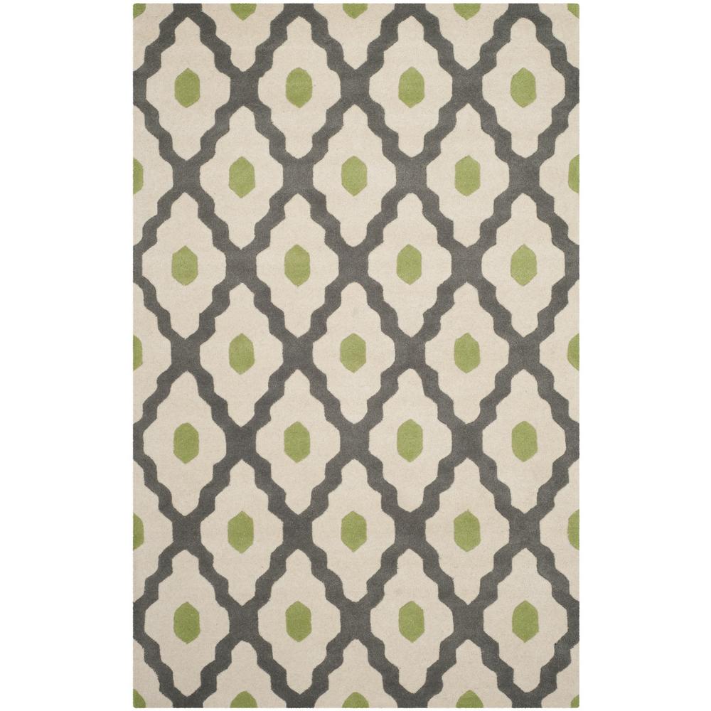 CHATHAM, DARK GREY / IVORY, 5' X 8', Area Rug, CHT748K-5. Picture 1