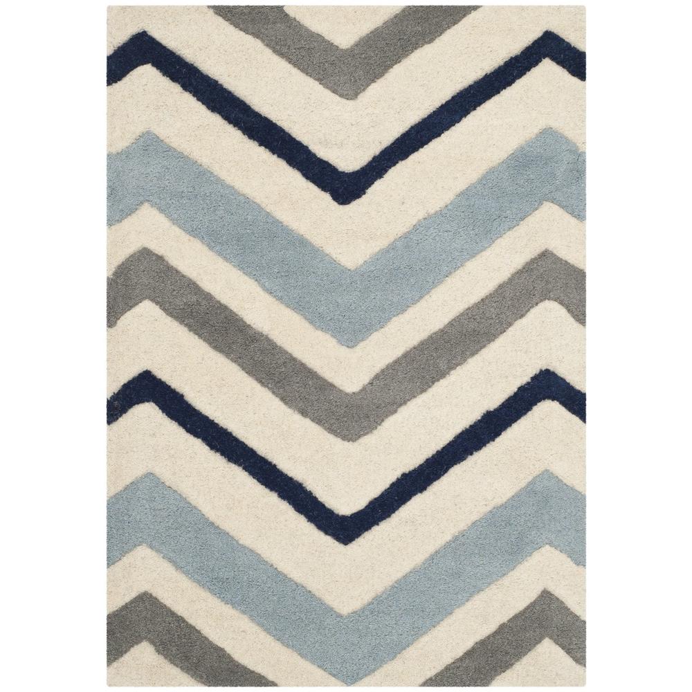 CHATHAM, IVORY / DARK GREY, 2' X 3', Area Rug, CHT749X-2. Picture 1
